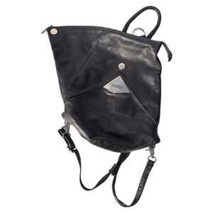 Renato Angi Venezia Shoulder black leather bag Made in Italy
